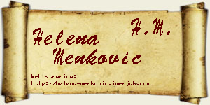 Helena Menković vizit kartica